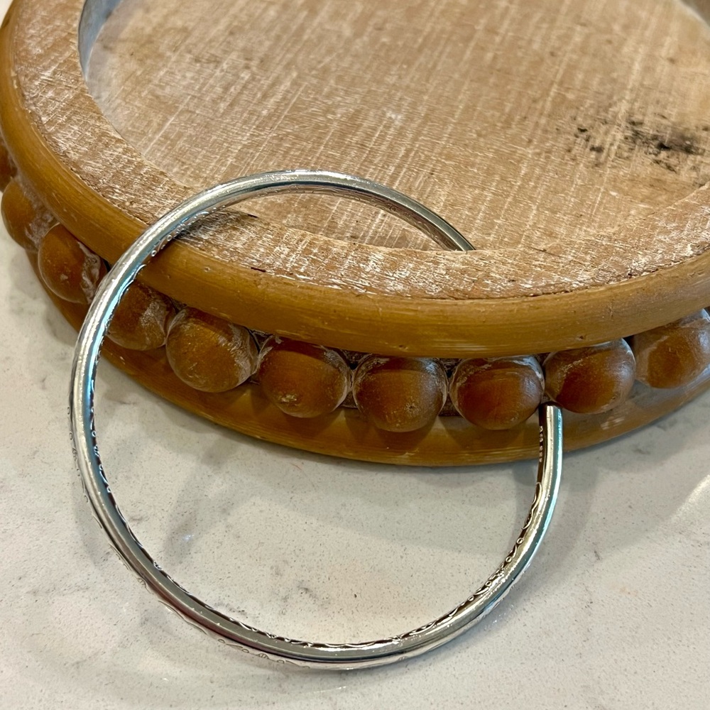 999 Solid Sterling Silver Bangle Cuff Bracelets F… - image 2